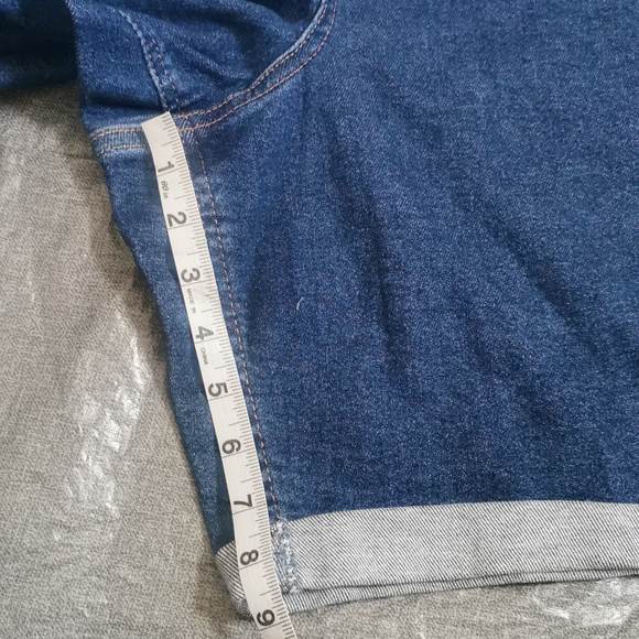 Ava Viv High Rise 26W Bermuda stretch Jean shorts Blue Denim New NWT - Picture 10 of 12